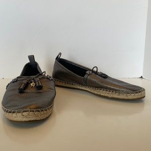 Coach Metallic Silver Espadrilles (Size 8)